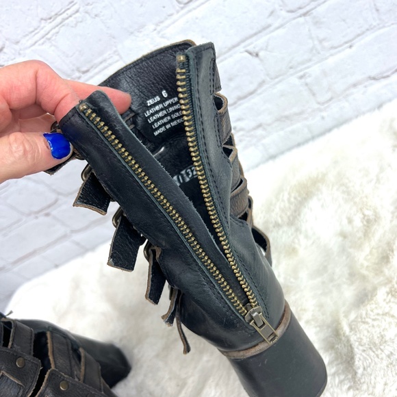 🚫SOLD!••|•FREEBIRD🦅 BY STEVEN•| 'ZEUS' Leather Gladiator Block Heel Sandal - Picture 11 of 15